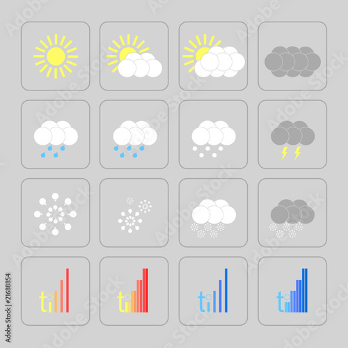 Weather icons vector background