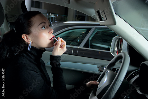 girl with a lipstick