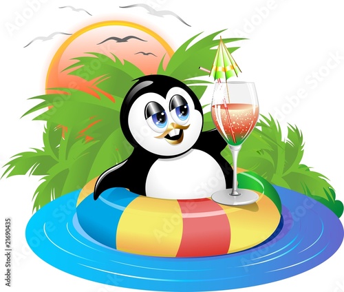 Pinguino al Mare-Vector
