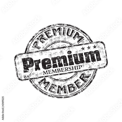 Premium member grunge rubber stamp