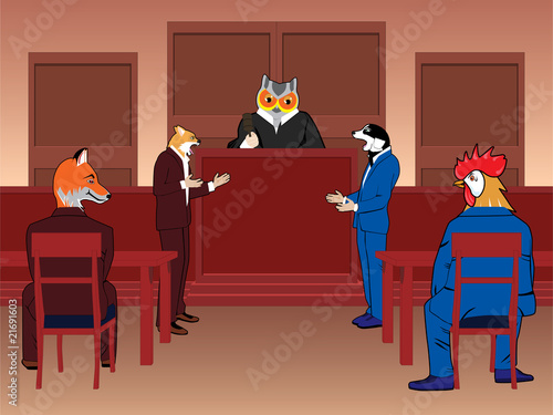 Animal courtroom vector