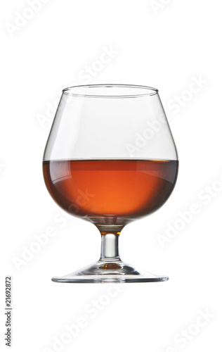 brandy cognac glass isolated