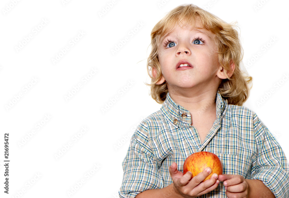 Portrait of the little boy on a light background Portrait of the little boy on a light background