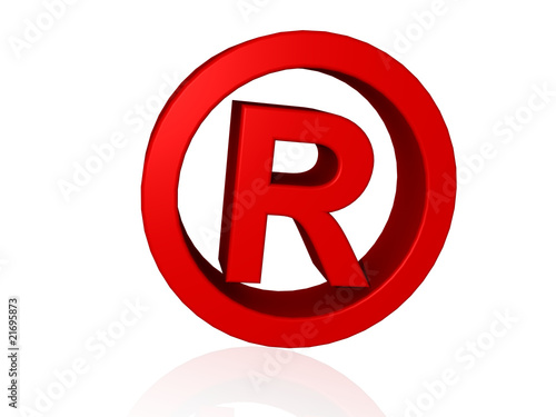 Registred Trademark 3d Symbol photo
