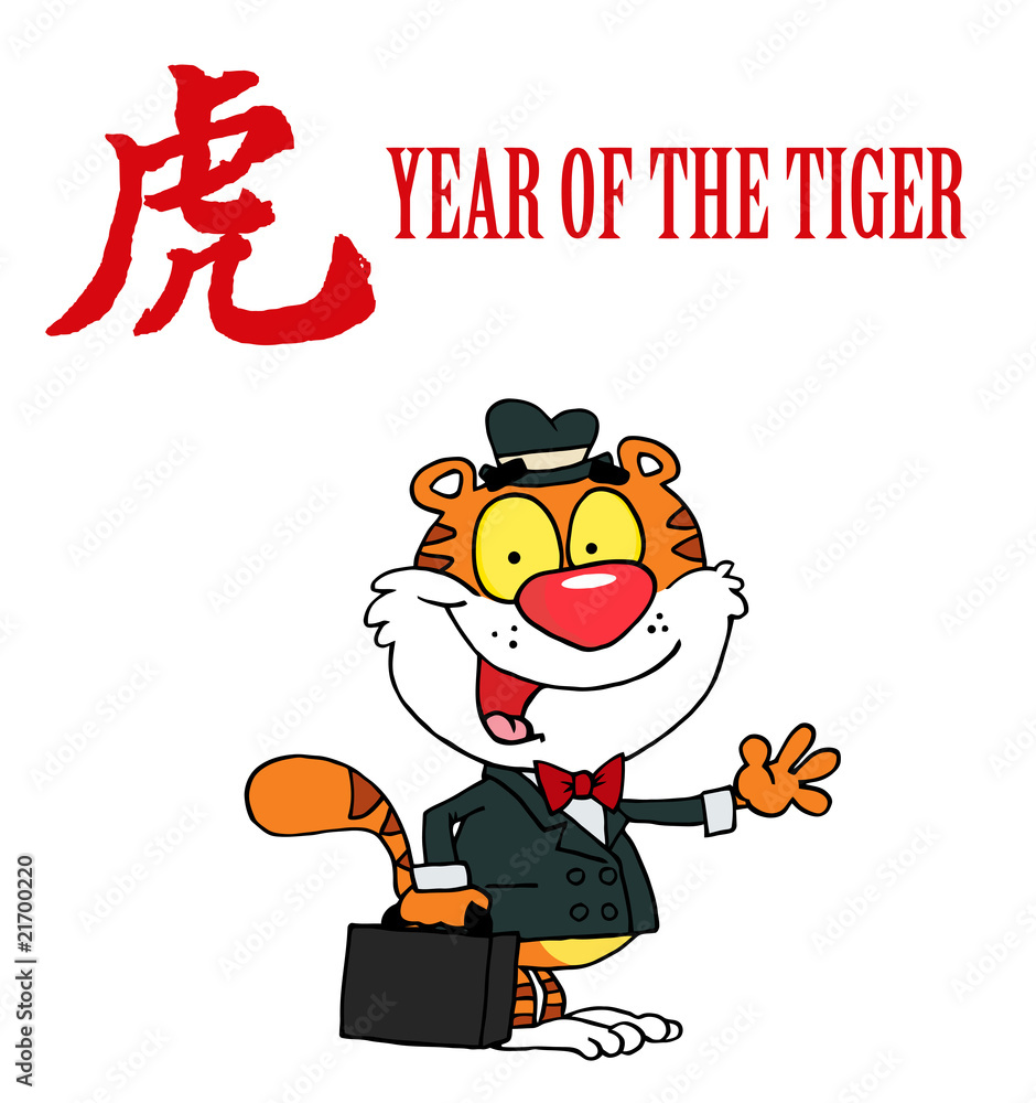 Obraz premium Business Tiger With A Year Of The Tiger