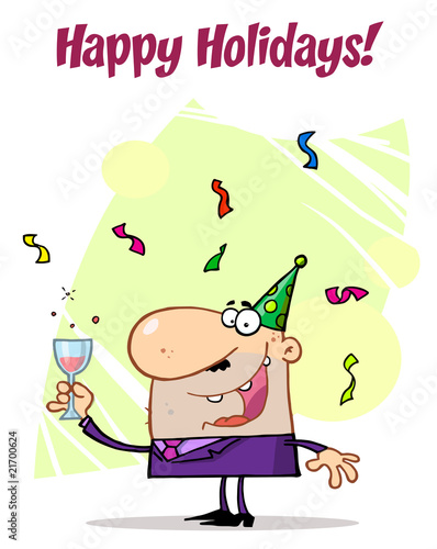 Man Celebrating Happy Holidays!