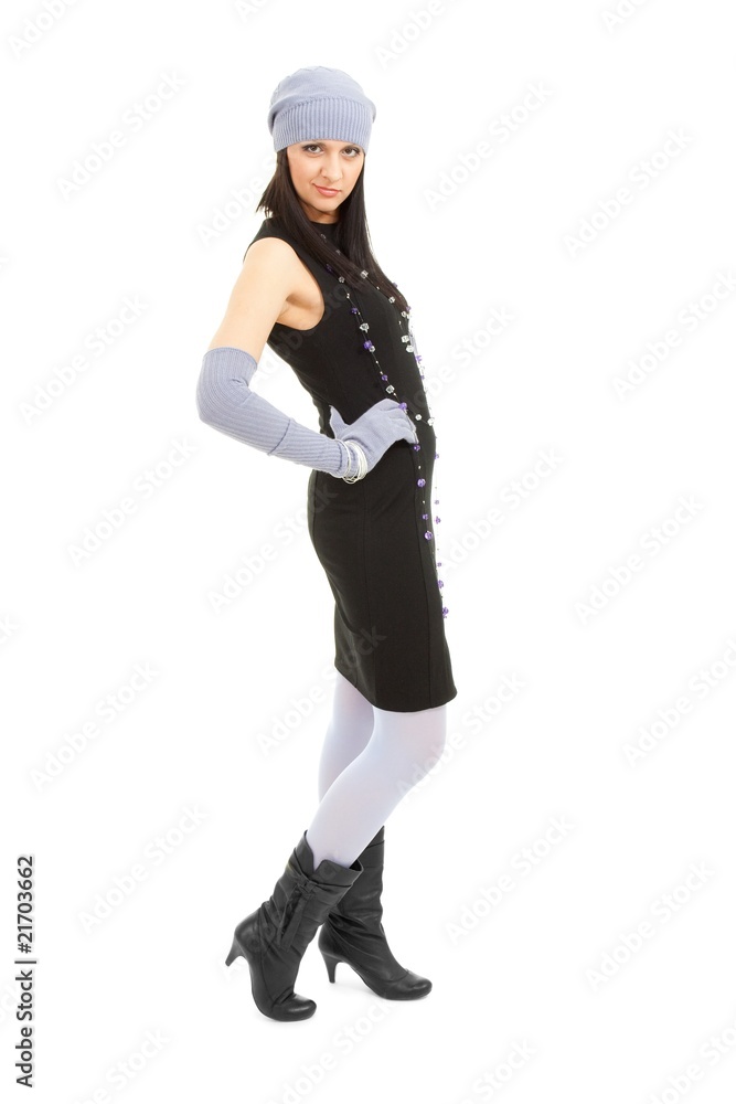 young woman wearing a winter clothes young woman wearing a winter clothes