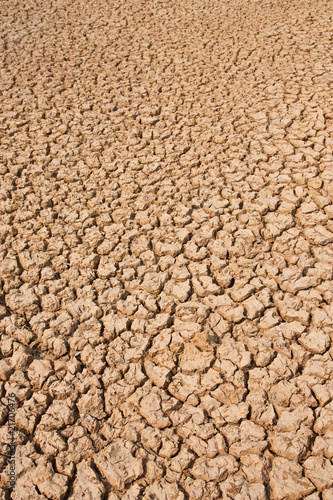 Broken soil in dry season