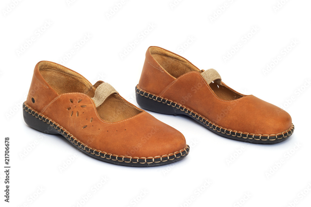 Brown women's shoes. Brown women's shoes.