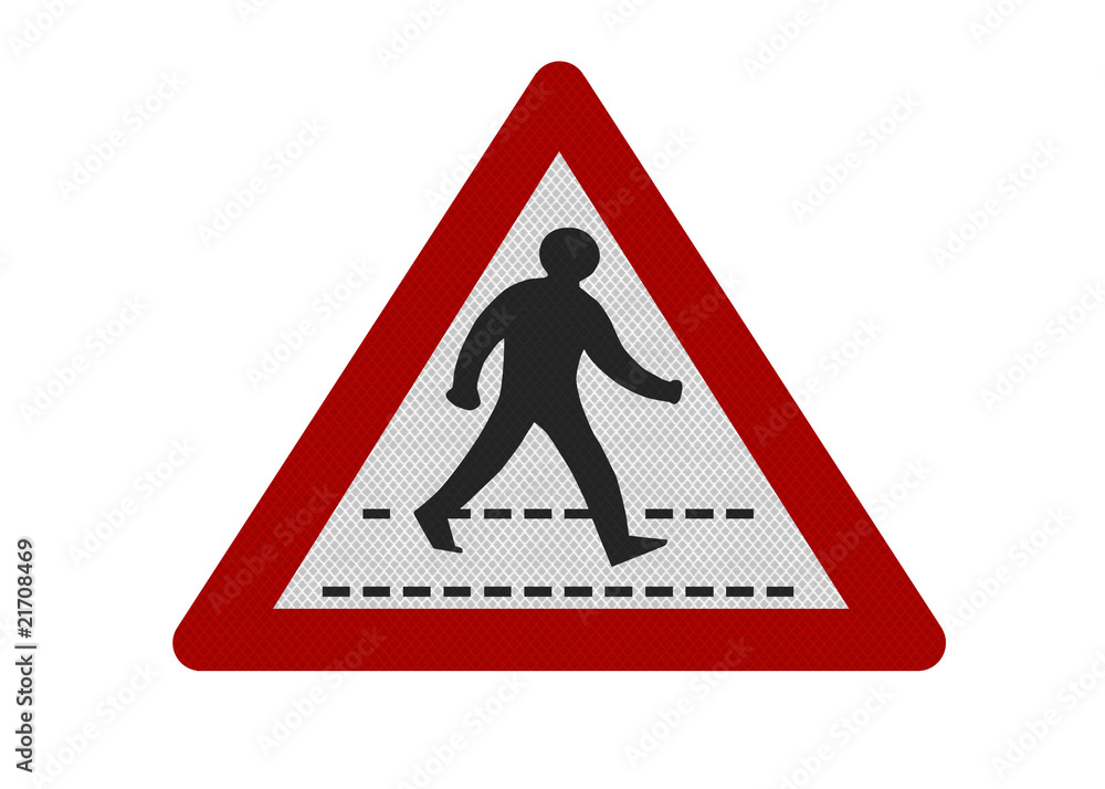 photo realistic 'zebra crossing' sign, isolated photo realistic 'zebra crossing' sign, isolated