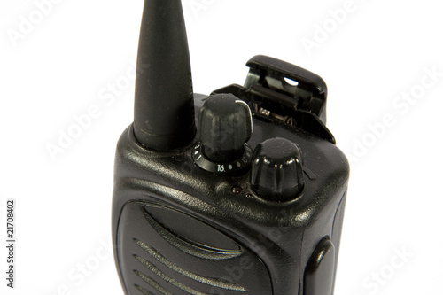 portable radio sets. Isolated on white.