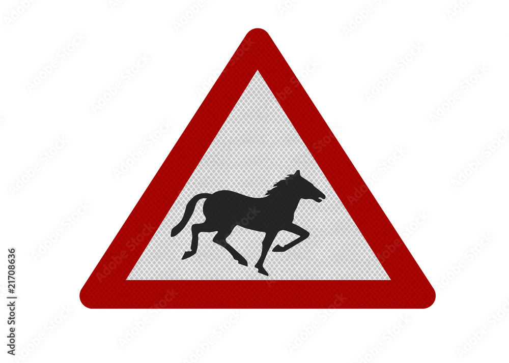 photo realistic 'wild horses / ponies' sign, isolated photo realistic 'wild horses / ponies' sign, isolated