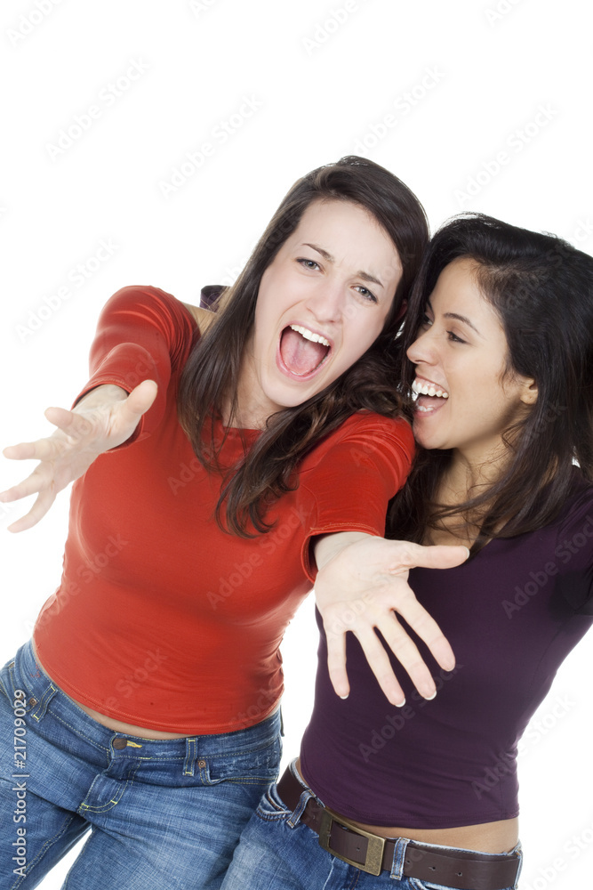 deux jeunes femmes heureuses deux jeunes femmes heureuses