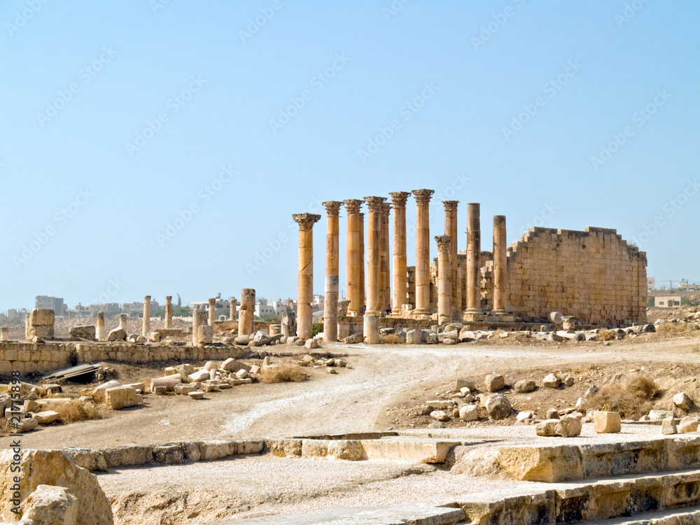 Temple of Artemis in Jerash, Jordan.