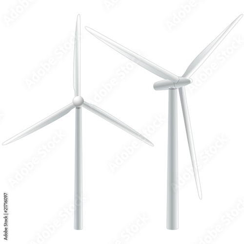 Windturbinen isoliert