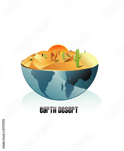 desierto en vector