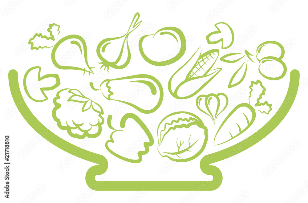 Fototapeta premium Plate with vegetables