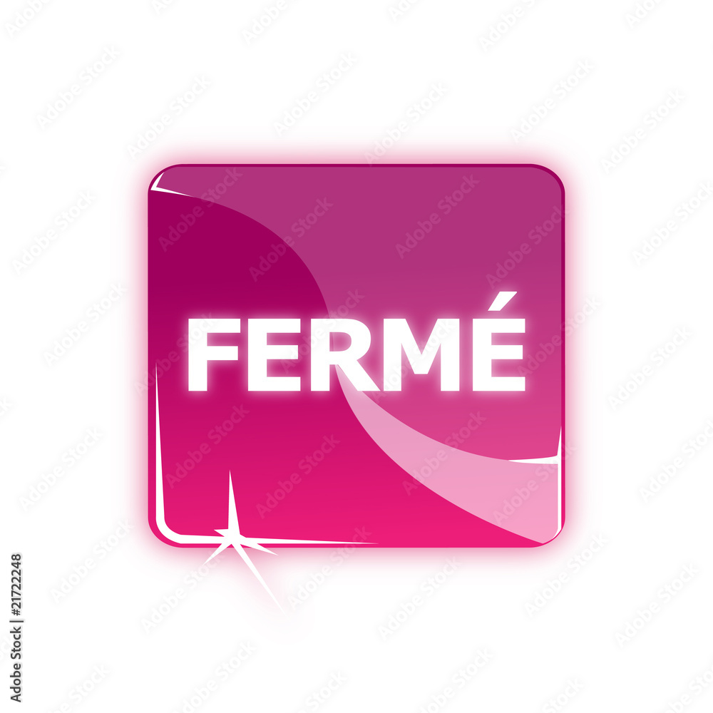 Picto rose fermé - Icon pink close Picto rose fermé - Icon pink close