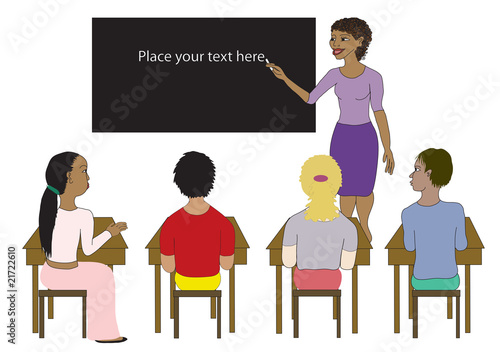 Teacher and children in a classroom
