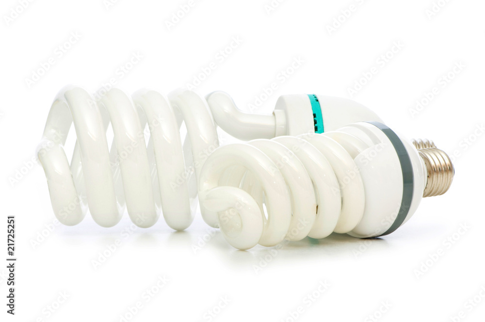 Energy saving lamp isolated on the white background Energy saving lamp isolated on the white background