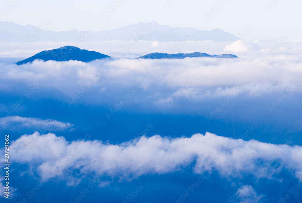 Mountain in the clouds