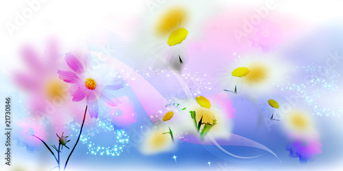 spring brilliant coloured floral background