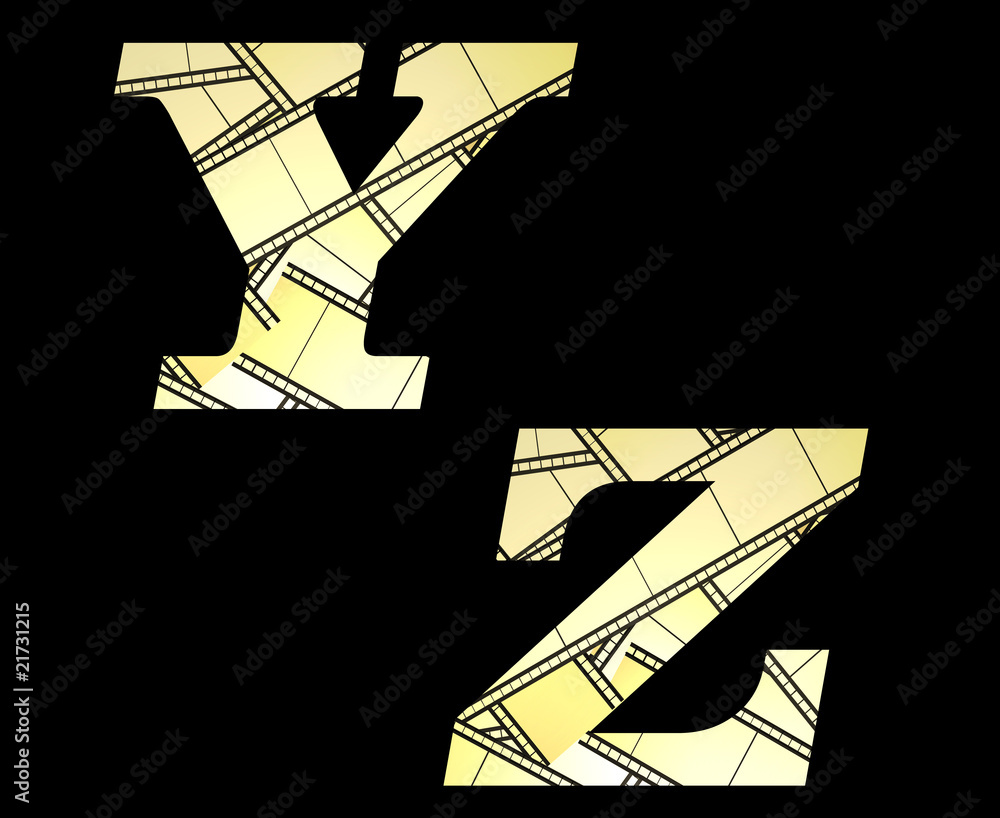 Fototapeta premium Cinema Alphabet