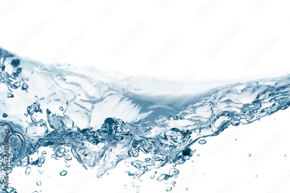 closeup of water waves isolated on white closeup of water waves isolated on white