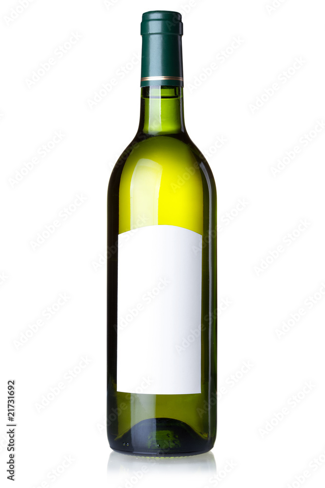 Wine collection - White wine in green bottle Wine collection - White wine in green bottle