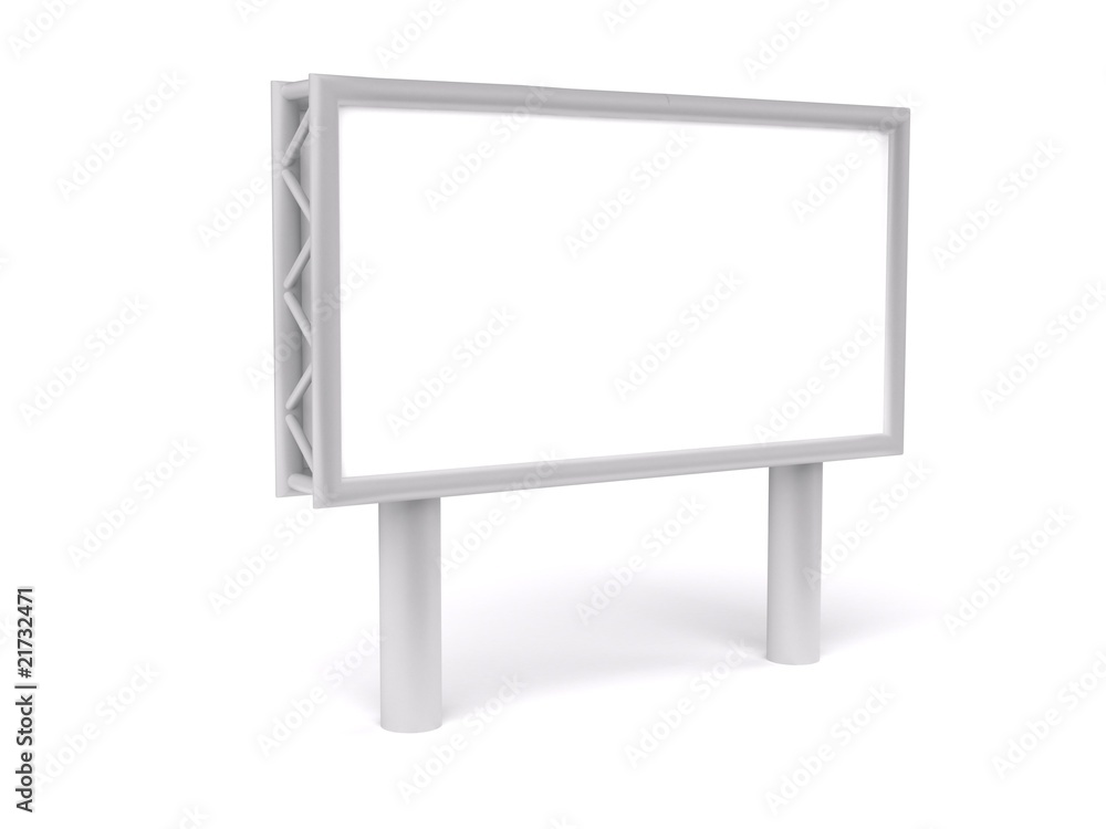 3d billboard isolated on white 3d billboard isolated on white