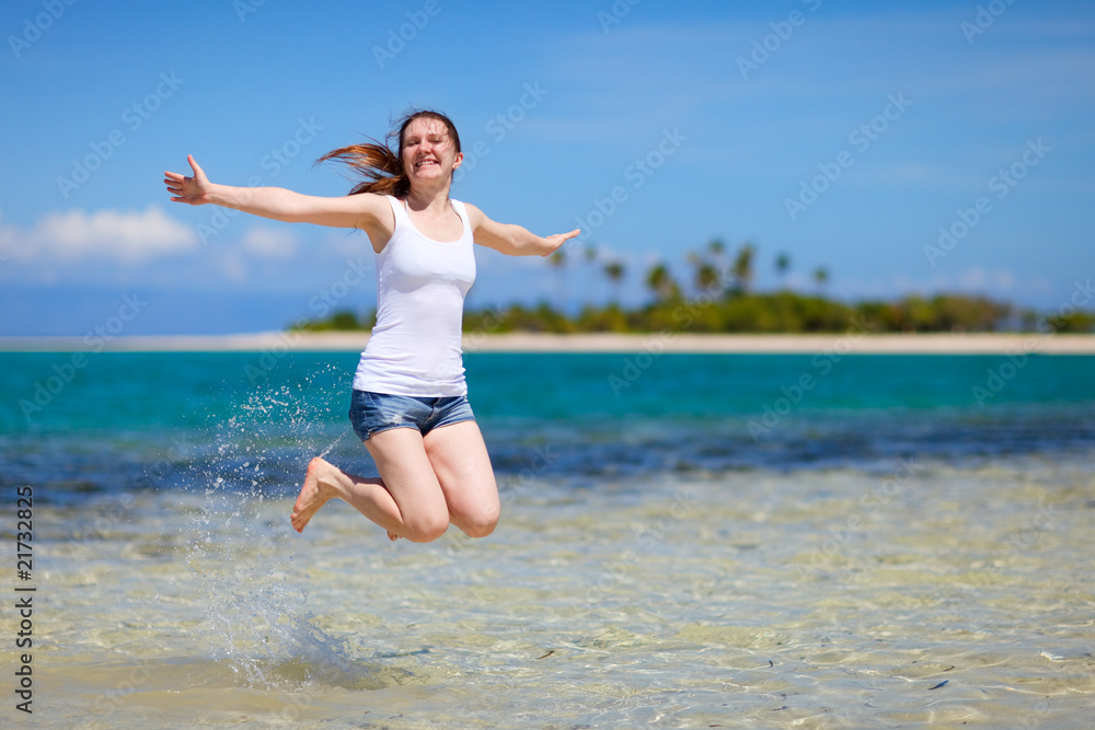 Happy girl on vacation Happy girl on vacation