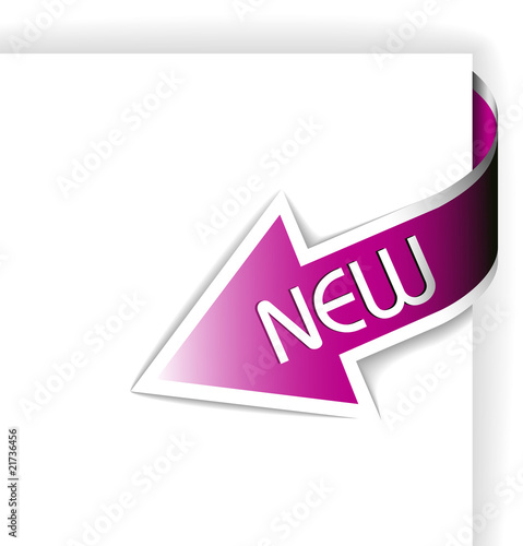 New pink corner ribbon - arrow