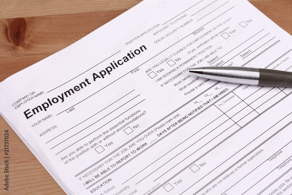 Employment Application Form Employment Application Form