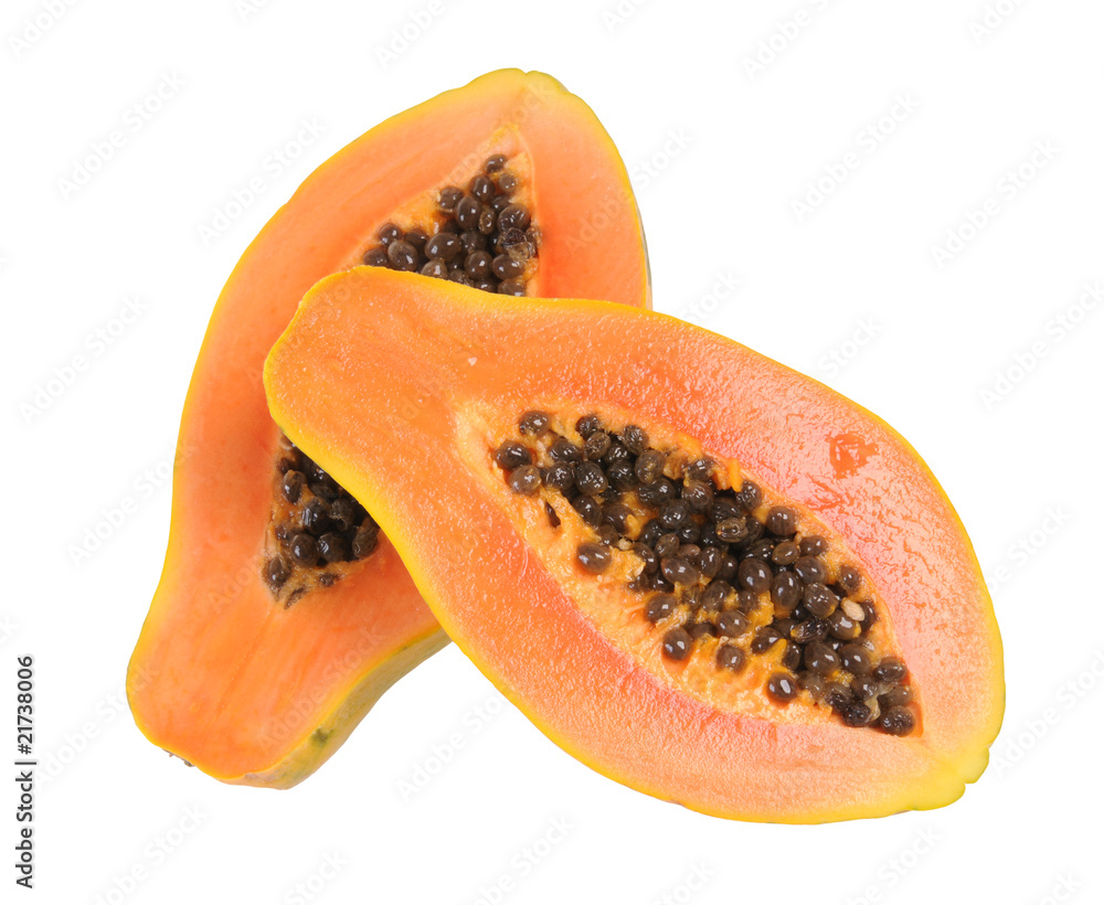 Delicious papaya isolated on white background Delicious papaya isolated on white background