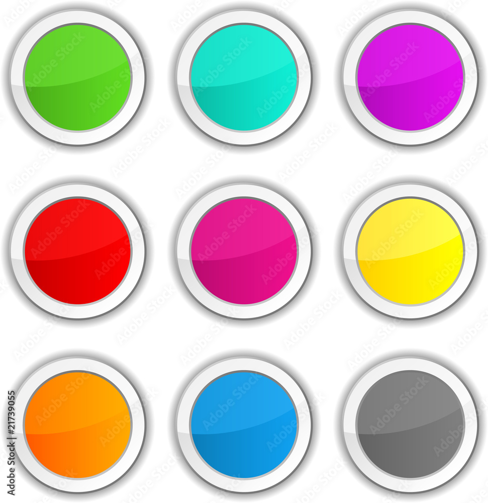 Glossy buttons. Glossy buttons.