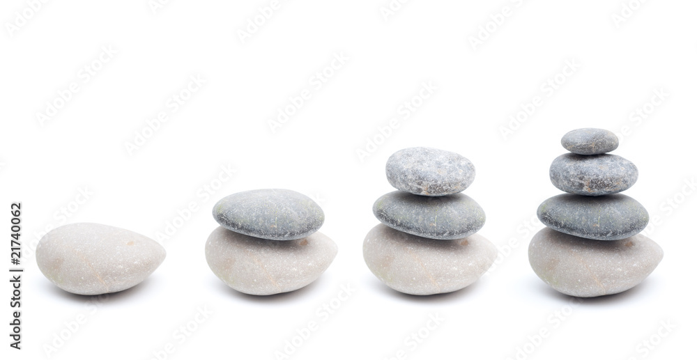 Pebble stones isolated on white Pebble stones isolated on white