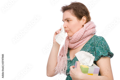 Woman with handkerchief photo