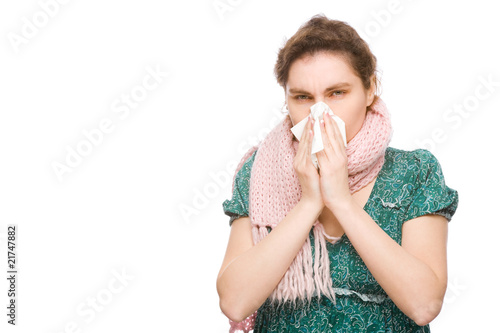 Woman with handkerchief photo