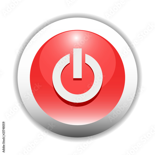 Glossy Red Power Button