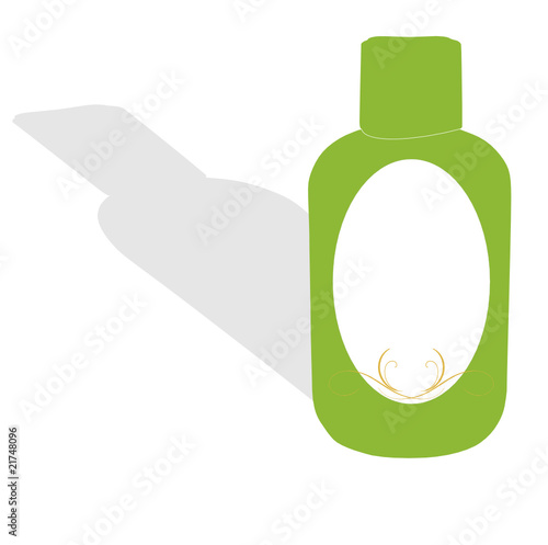 Green Bottle with blank label