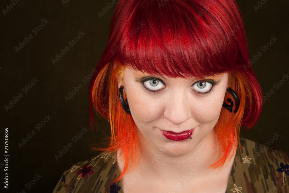 Punky Girl with Red Hair Punky Girl with Red Hair