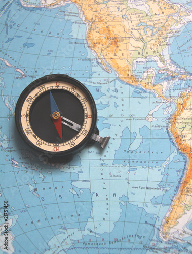 Compass and map