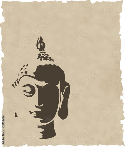 the vector gold buddha