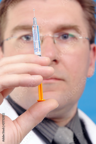 Doctor with syringe