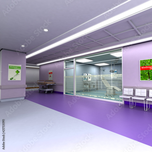 Modern clinic in purple