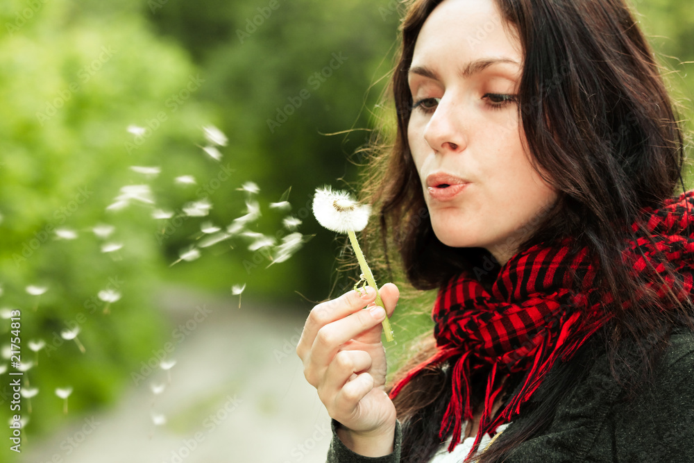 Girl with dandelion