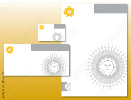 Charte Graphique Soleil Jaune - Papier et Carte Visite