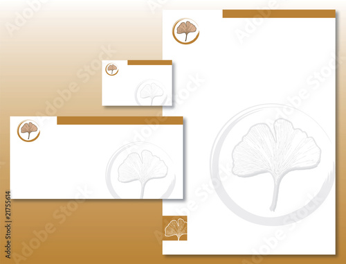Charte Graphique Feuille Ginkgo - Papier et Carte Visite