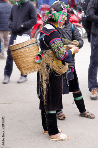 schwarze Hmong Minderheit in Vietnam