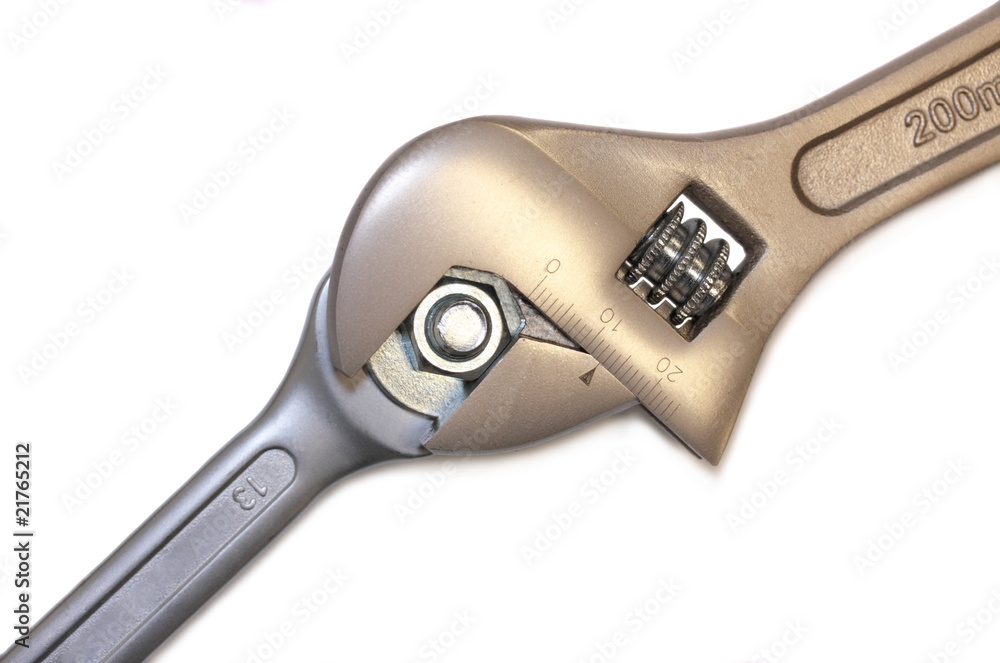 Obraz premium spanner, Wrench and nut